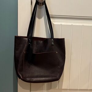 Portland Leather Tote Bag - Medium, Coldbrew